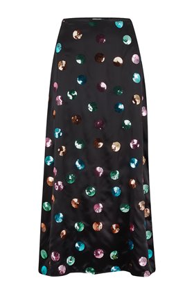 Rixo KELLY SKIRT IN WATER COLOUR SPOT