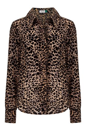 Rixo ANDREA BLOUSE IN LEOPARD