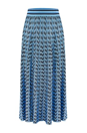 Rixo BRANDY SKIRT IN BLUE DOGTOOTH