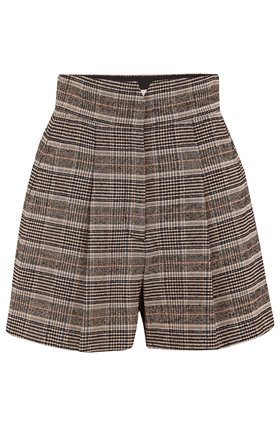 Rebecca Taylor BOUCLE PLAID SHORT IN SAND