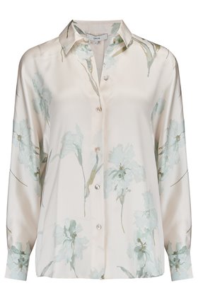 Vince Iris Print Long Sleeve Blouse