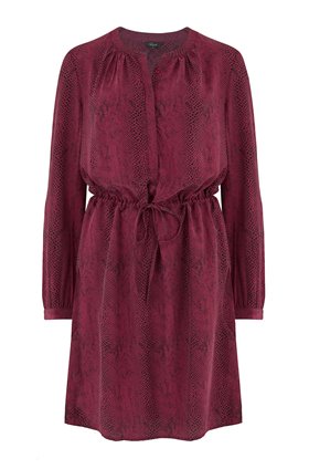 Rails HANA DRESS IN RED PYTHON