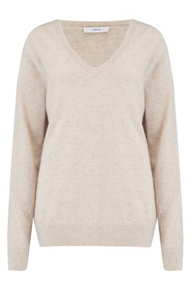 Vince WEEKEND V-NECK JUMPER IN H DOVE