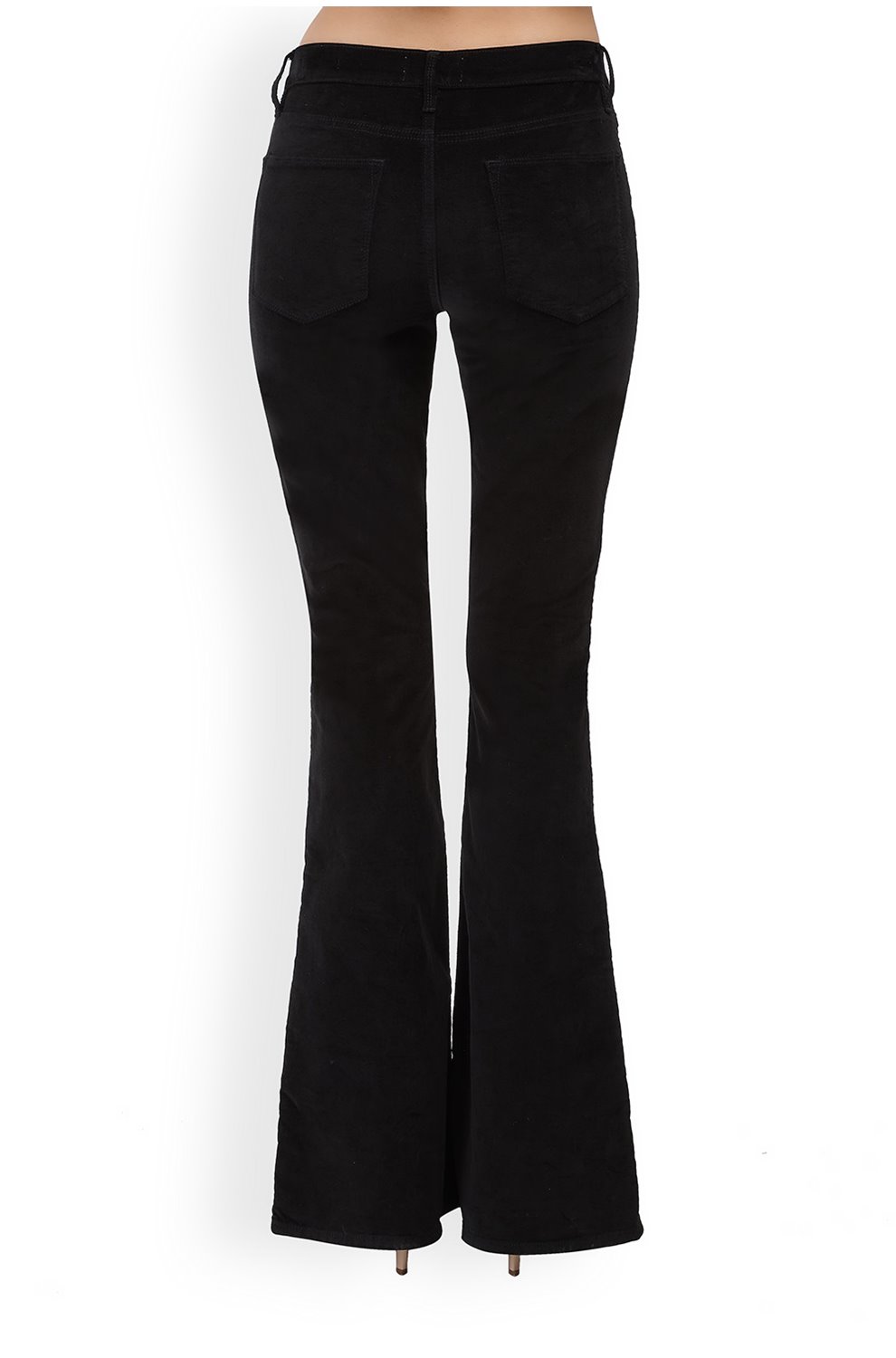 velvet flared jeans