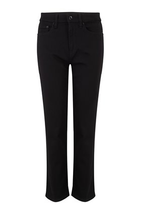 Rag and Bone NINA HIGH RISE ANKLE CIGARETTE JEAN IN NO FADE BLACK