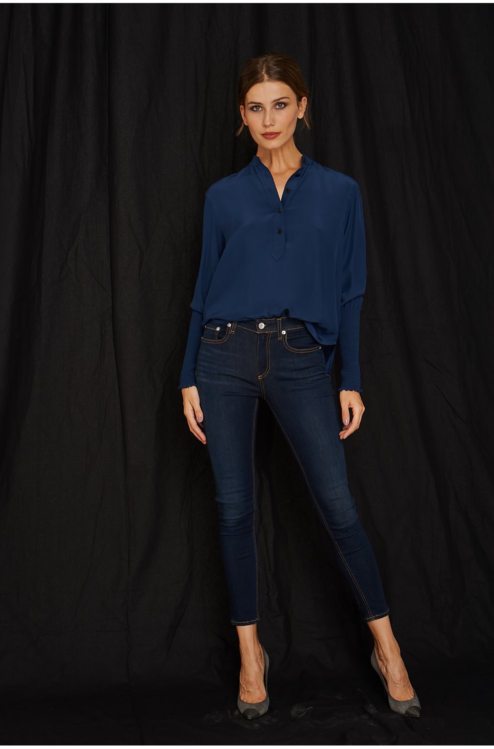 Trilogy Stores Cate Mid Rise Skinny Ankle Jean In Carmen