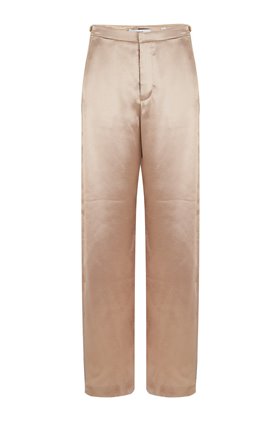 Vince METALLIC WIDE LEG TROUSER IN PALE GOLD