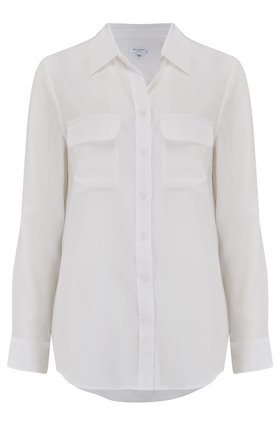 slim signature shirt in white
