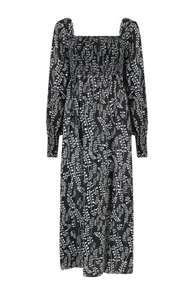 Rixo Marie Long Sleeve Midi Dress