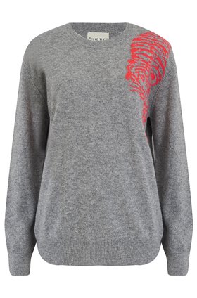 Jumper1234 CREEPING TIGER JUMPER IN MID GREY