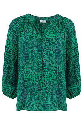 Mercy Delta Clevedon Blouse in Jungle Green