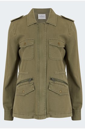 ruby jacket in forest