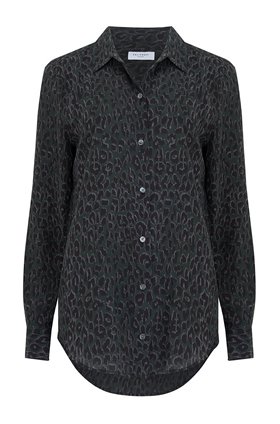 essential leopard shirt in foret nuit multi