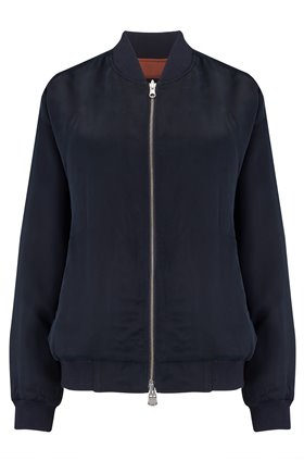marlo reversible bomber jacket in navy sambar