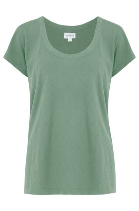 Velvet KATIE SCOOP NECK TEE IN ALOE