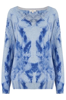 Jeff Knitwear TIE DIYE CLOUD JUMPER IN SAPHIR