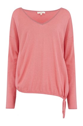 Jeff Knitwear V-NECK CHALK JUMPER IN MELBA