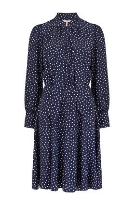 Rebecca Taylor BLURRY HEART DRESS IN NAVY COMBO