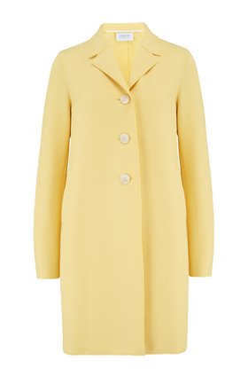 Harris Wharf London BOXY COAT IN PASTEL YELLOW