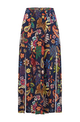 Rixo GEORGIA SKIRT IN WOODSTOCK NAVY