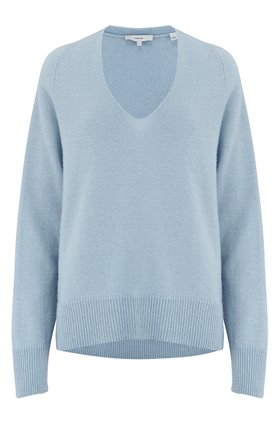 Vince MARLED V-NECK JUMPER IN POWDER BLUE