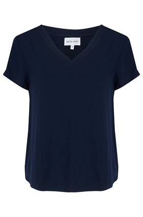 V-NECK T-SHIRT IN INDIGO