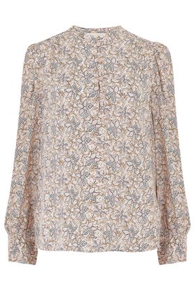 NED PRINT BLOUSE IN POUDRE