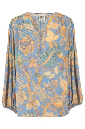 NATANAEL PRINT BLOUSE IN BLEU GRIS