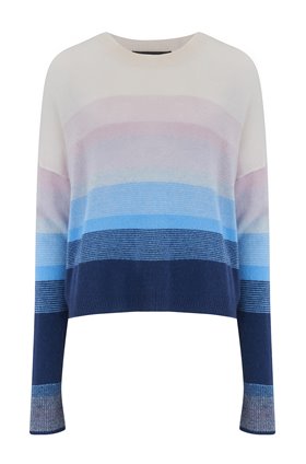 russet stripe jumper in navy capri ombre