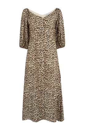 rowan dress in natural animal