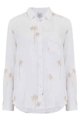 CHARLI SHIRT IN ROSE GOLD PALMS