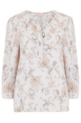 LONG SLEEVE PAISLEY TOP IN VANILLA COMBO