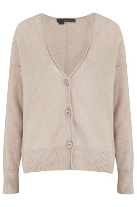 itzie short cardigan in sesame