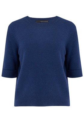 moselle crew neck jumper in navy