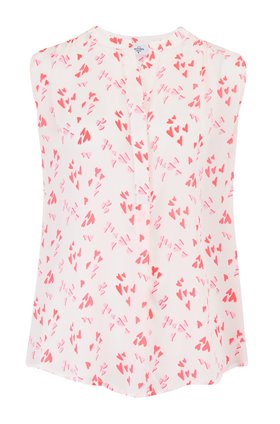 sleeveless hampton heart blouse in mermaid pink