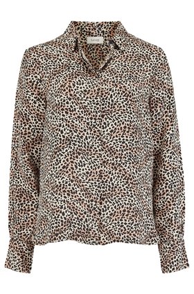 LEOPARD PRINT BLOUSE IN NATURAL