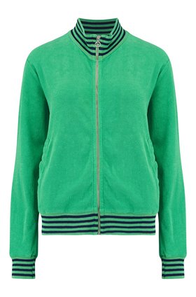 terry stripe sweatshirt in green