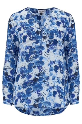 Mercy Delta Windsor Blouse in Sapphire