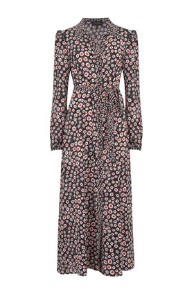 vanessa b dress in batik dot print