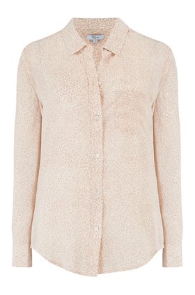 kate shirt in white mini cheetah