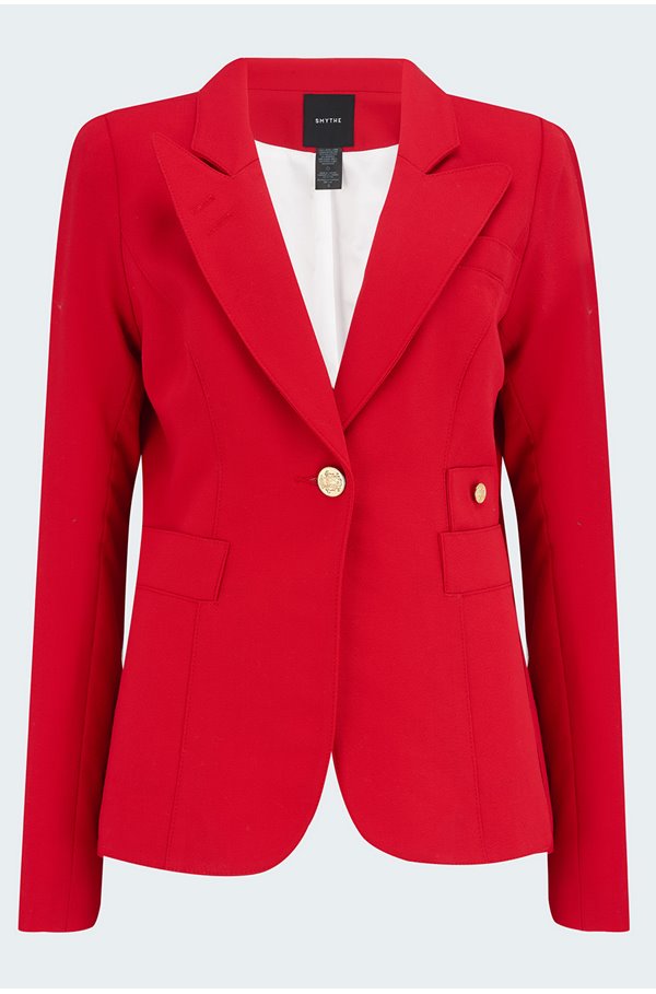 Smythe Peak-lapels Single-breasted Blazer In Red