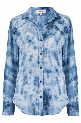 button down shirt in indigo