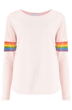 rainbow arms crew top in blossom