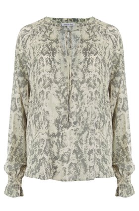 exclusive florence shirt in sage snake
