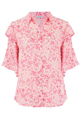 exclusive frankie blouse in pink floral