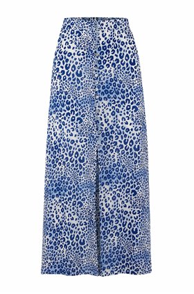 moulton cheetah skirt in sea blue