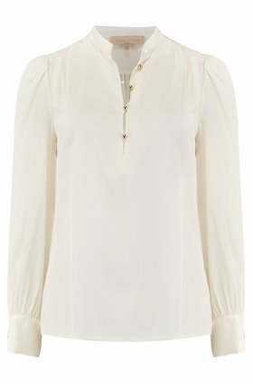 ned silk blouse in ivory