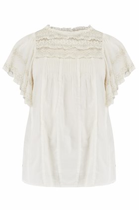 neslie cotton blouse in ivory