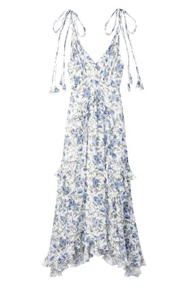 sleeveless esmee ruffle dress in oxford combo
