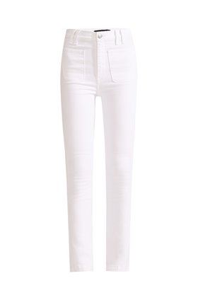 carly flared jean in white